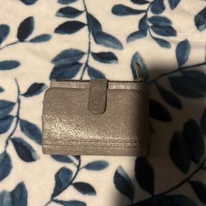 Fossil leather with glitter wallet